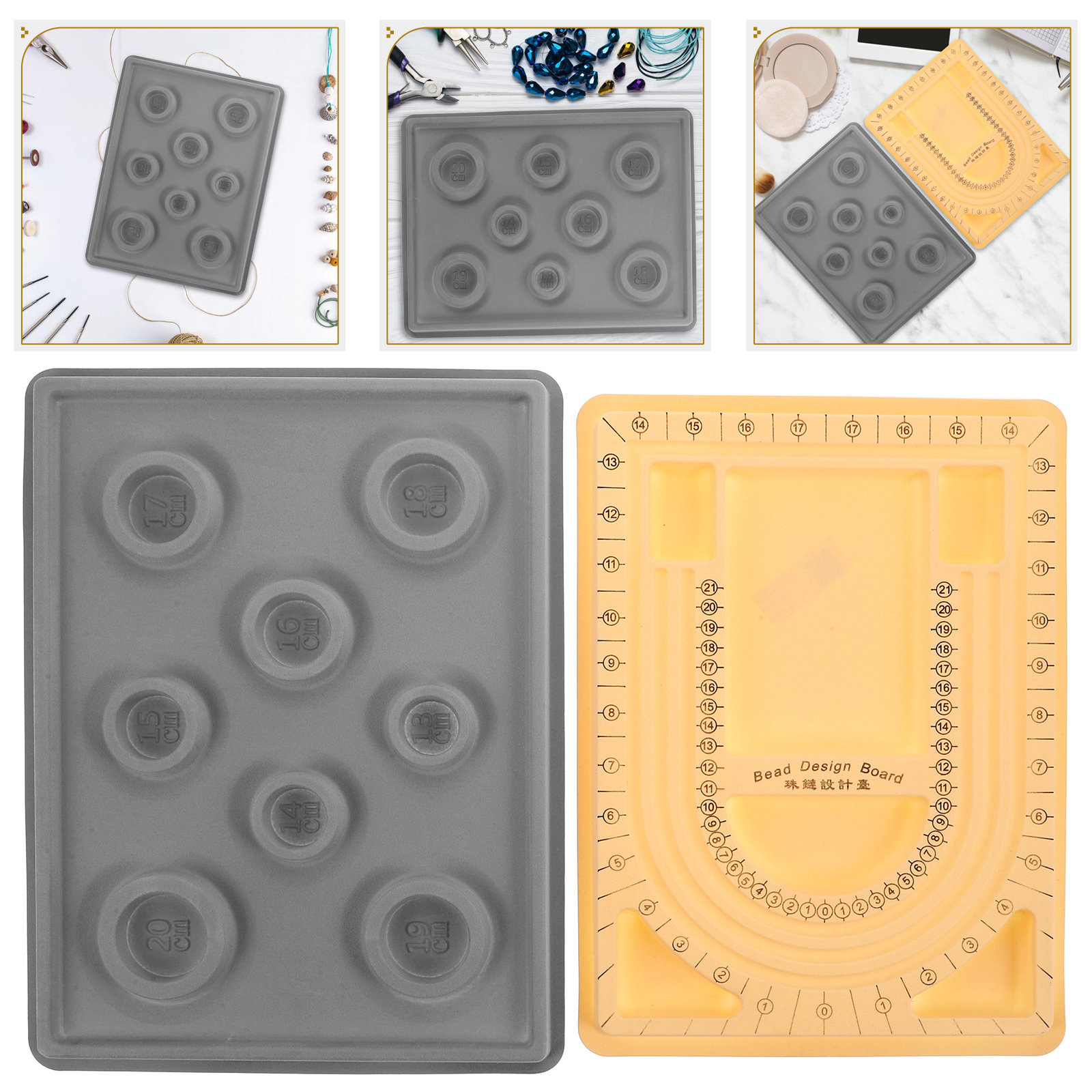 Jewelry Making Board - 2Pcs Bead Jewelry Making Board DIY