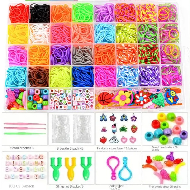 Jewelry Making Kit For Beginners - 4300pcs+ 32Colour Vibrant Color Rubber Band