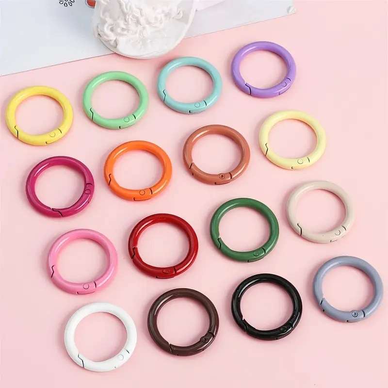 Jewelry Making Kit For Beginners - 10PCS 23.5mm Metal Spring O Rings,Round
