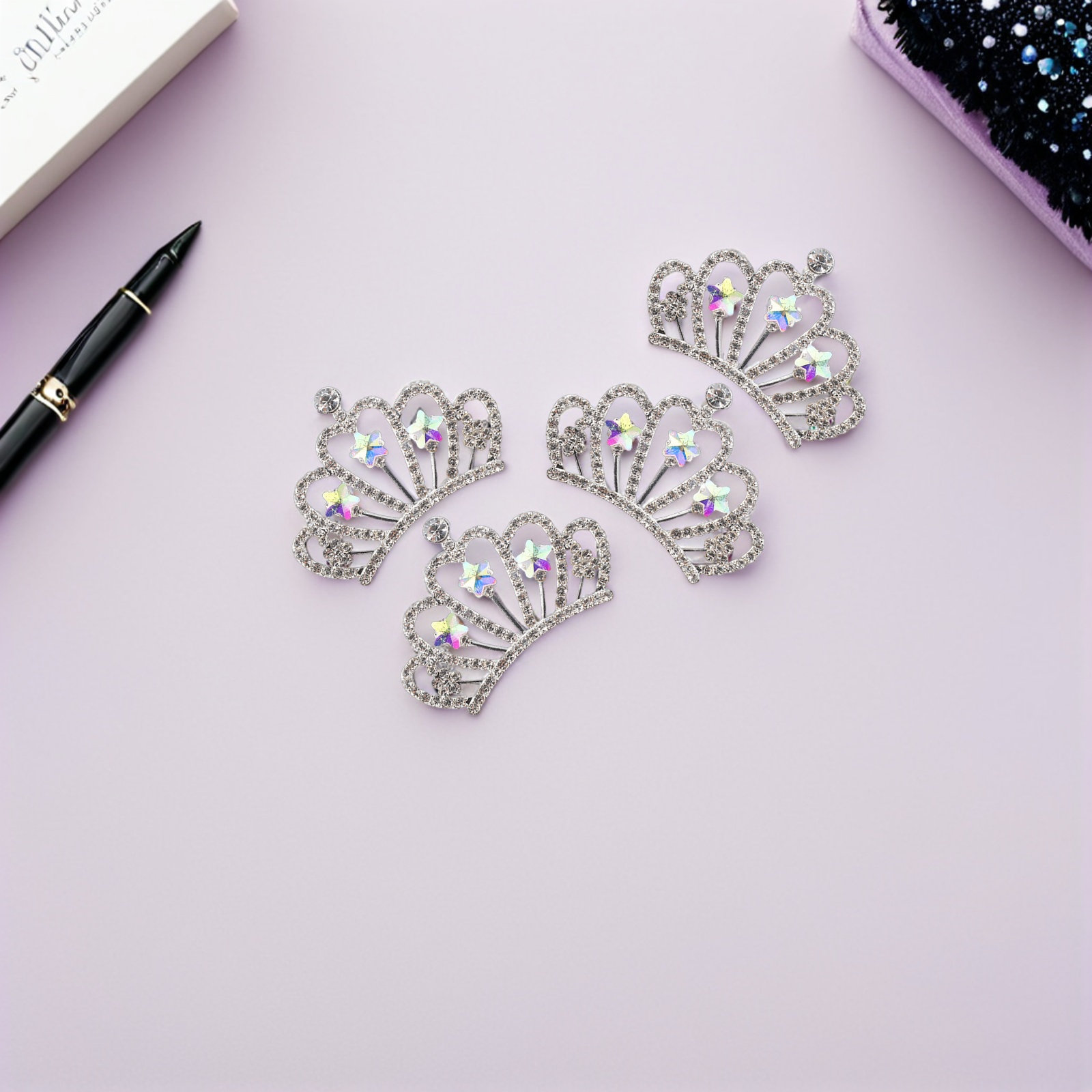 10Pcs Mini Crown Rhinestone Ch - Jewelry Making Party For Adults recension och pris
