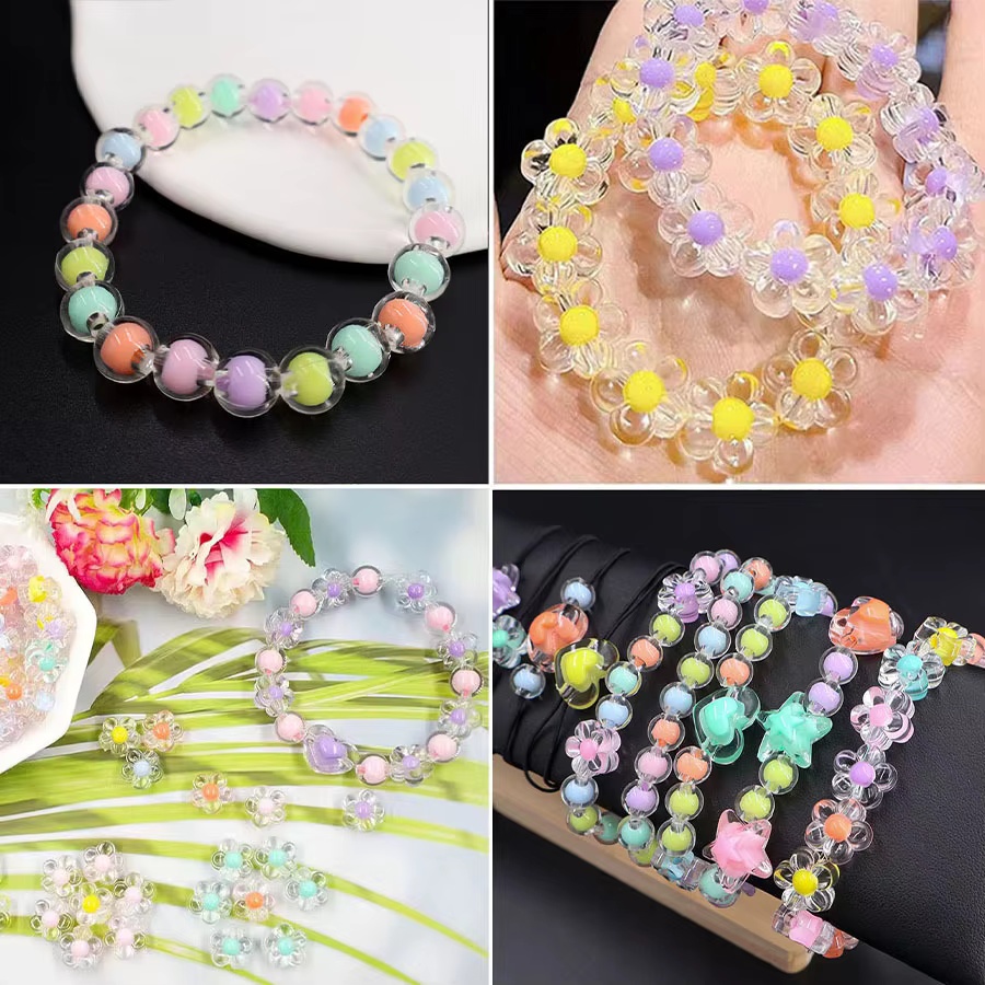 174pcs/Box Heart Acrylic Beads - Jewelry Making Kits For Kids recension och pris