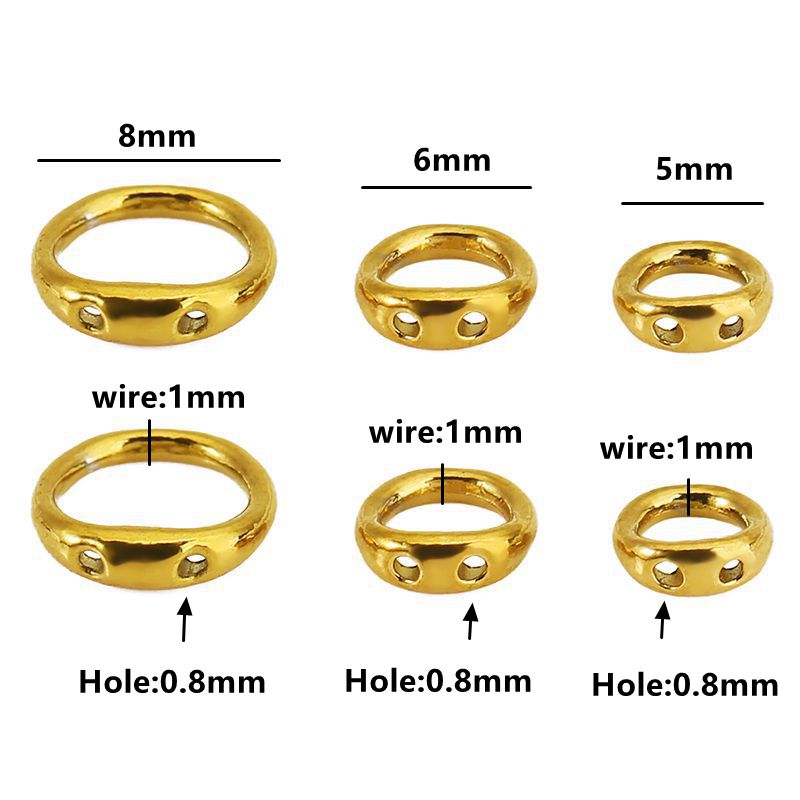 30pcs 5/6/8mm Stainless Steel  - Jewelry Making Equipment recension och pris