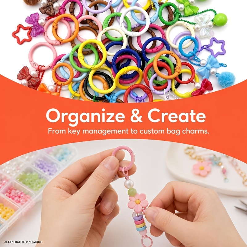 100pcs Colorful 25mm round Spr - Jewelry Making Kit For Beginners recension och pris