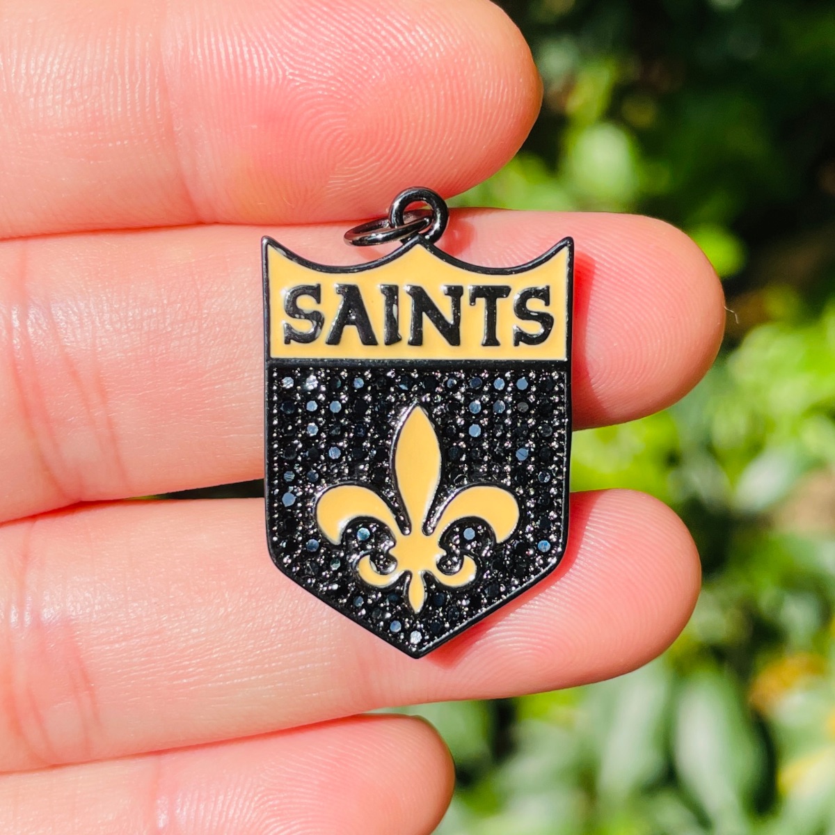 5pcs Micro Pave Fleur De Lis S - Jewelry Making New Orleans recension och pris