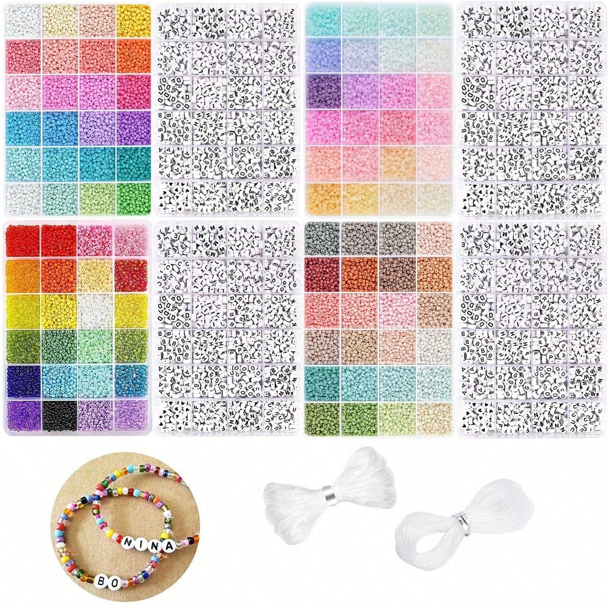 5760pcs 24 Grid Box 3mm Seed B - Jewelry Making Kits For Kids recension och pris