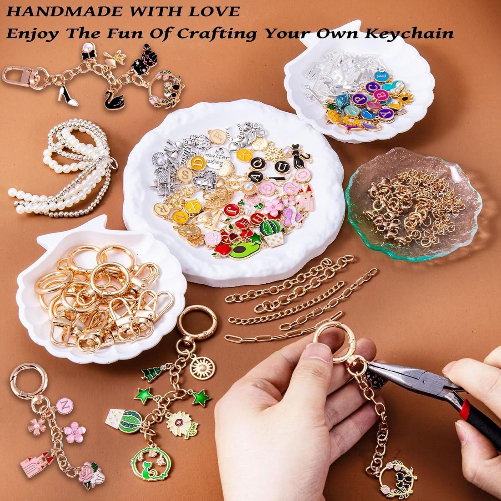 325 Pieces Bag Charm Keychain  - Jewelry Making Party For Adults recension och pris