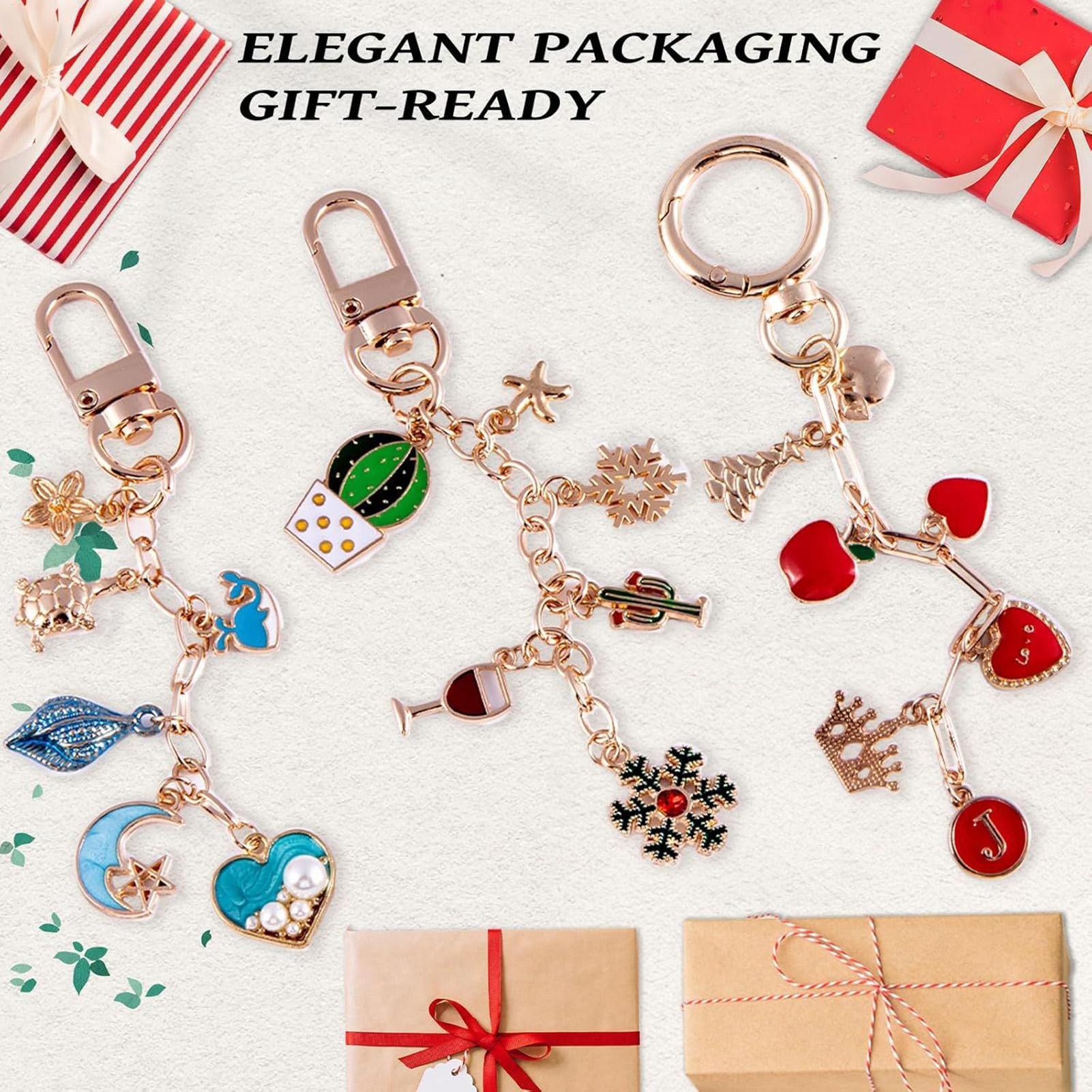 325 Pieces Bag Charm Keychain  - Jewelry Making Party For Adults recension och pris