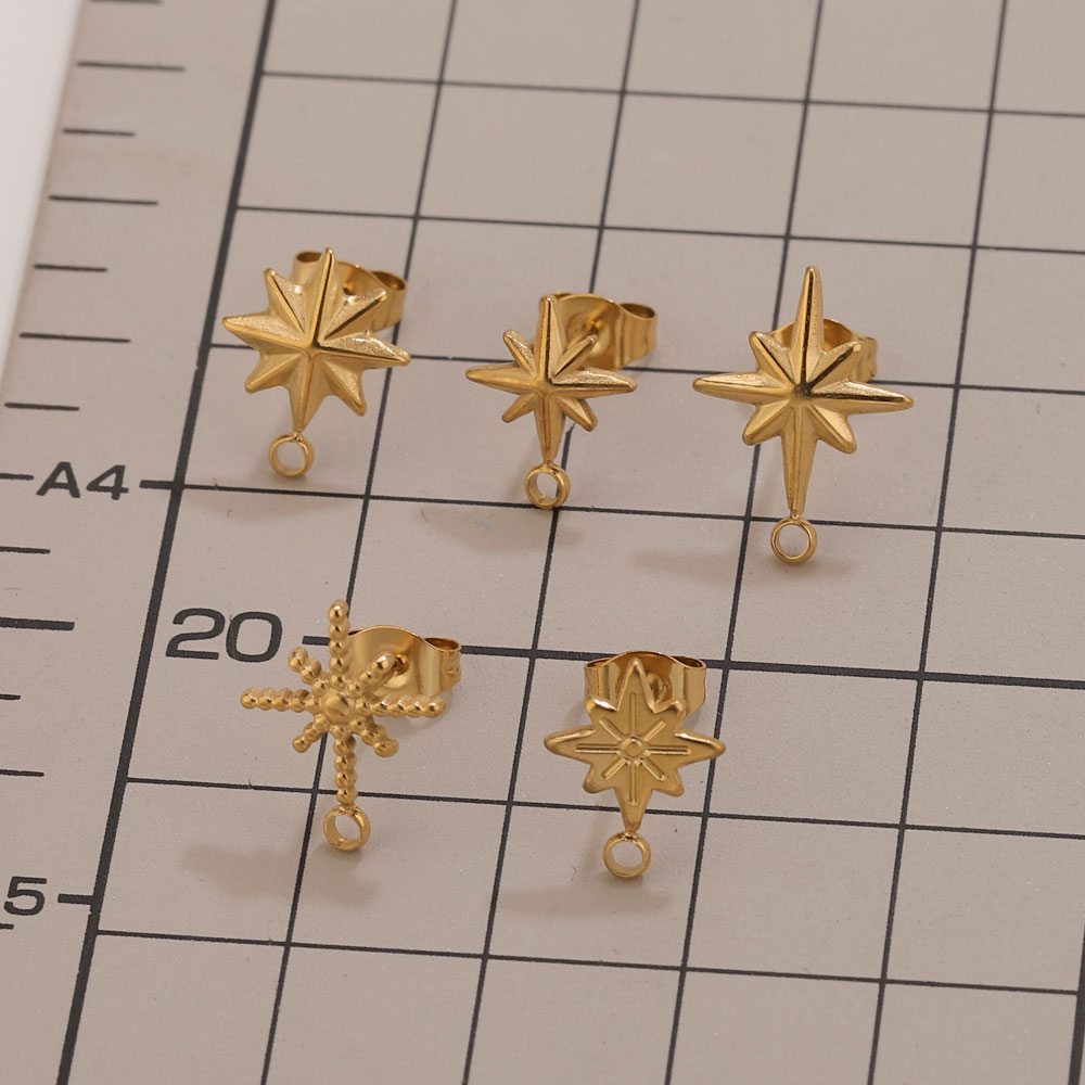 6pcs Stainless Steel Star Earr - Jewelry Making Beginners recension och pris