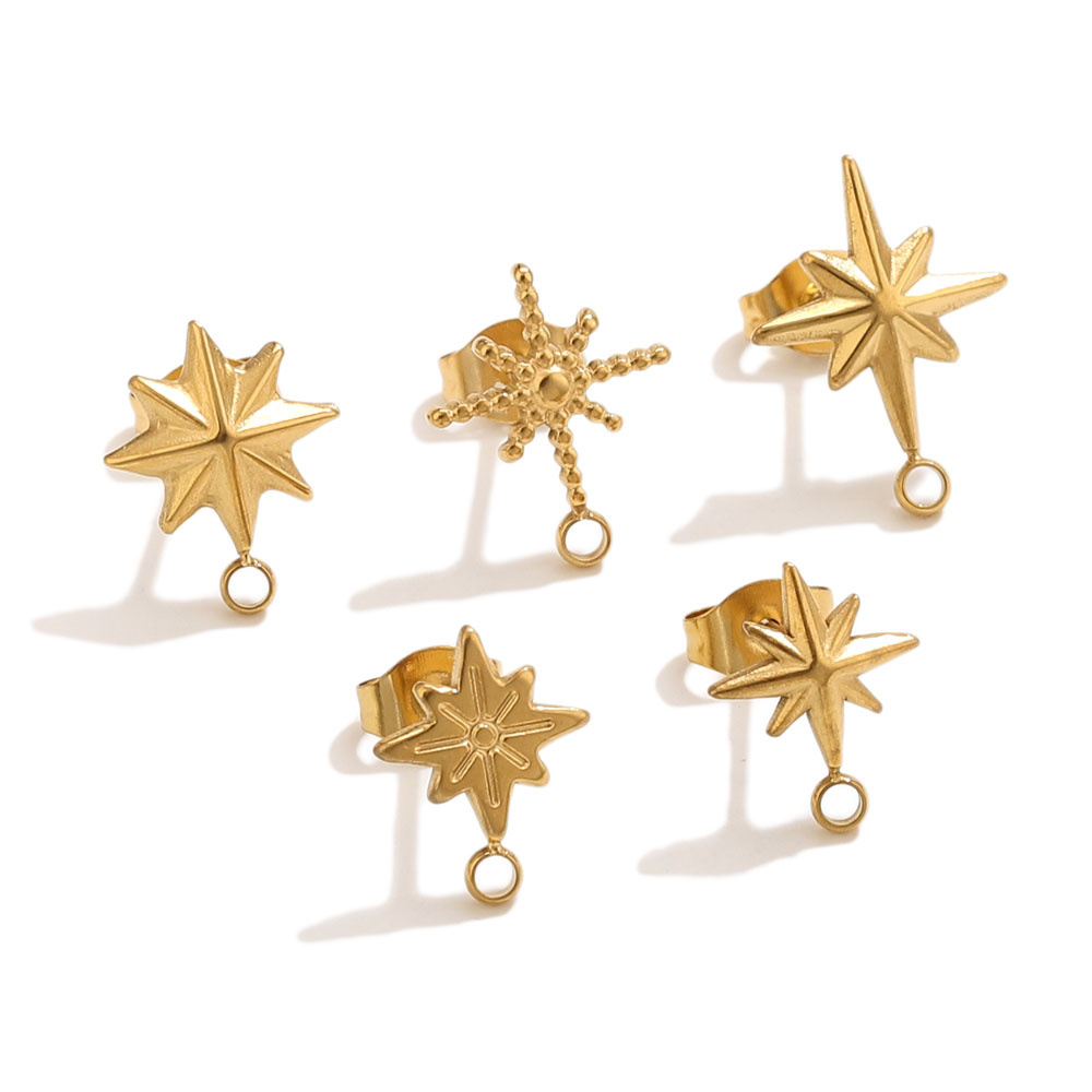 6pcs Stainless Steel Star Earr - Jewelry Making Beginners recension och pris