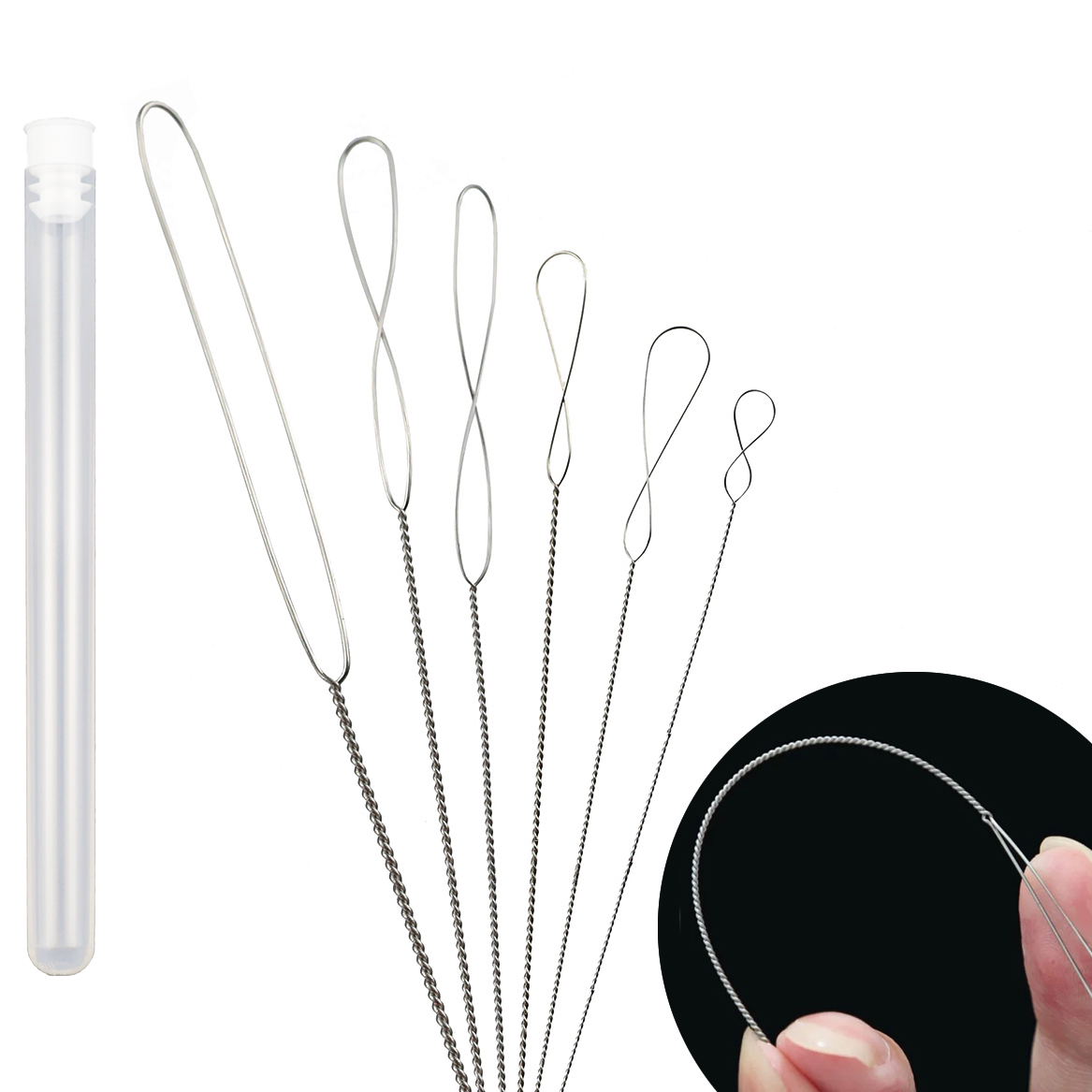 6Pcs/Lot 0.2-0.7mm Twisted Pin - Beading Needle Fine recension och pris