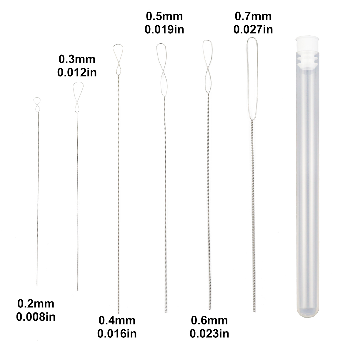 6Pcs/Lot 0.2-0.7mm Twisted Pin - Beading Needle Fine recension och pris