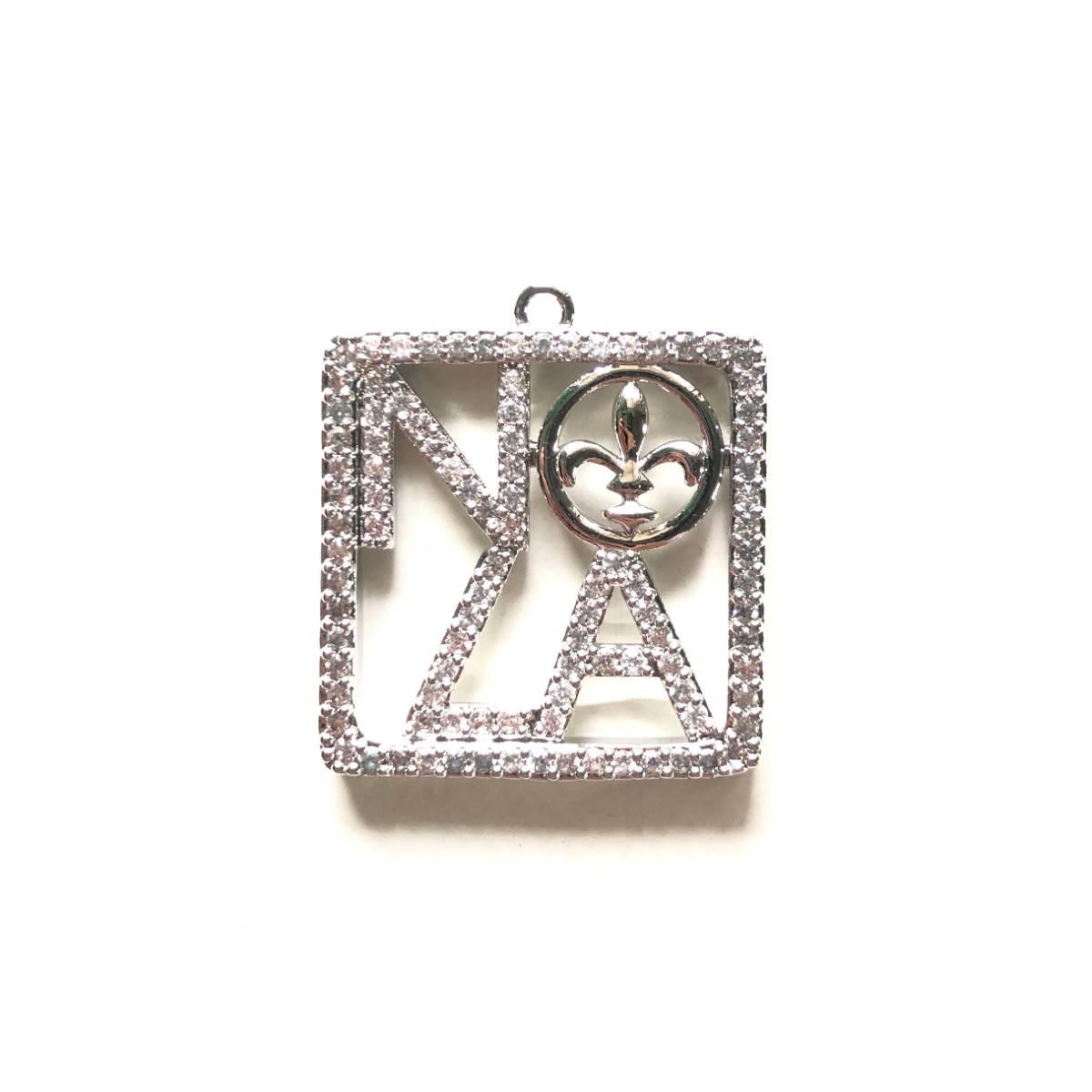 5pcs Zirconia Pave NOLA Fleur  - Jewelry Making New Orleans recension och pris