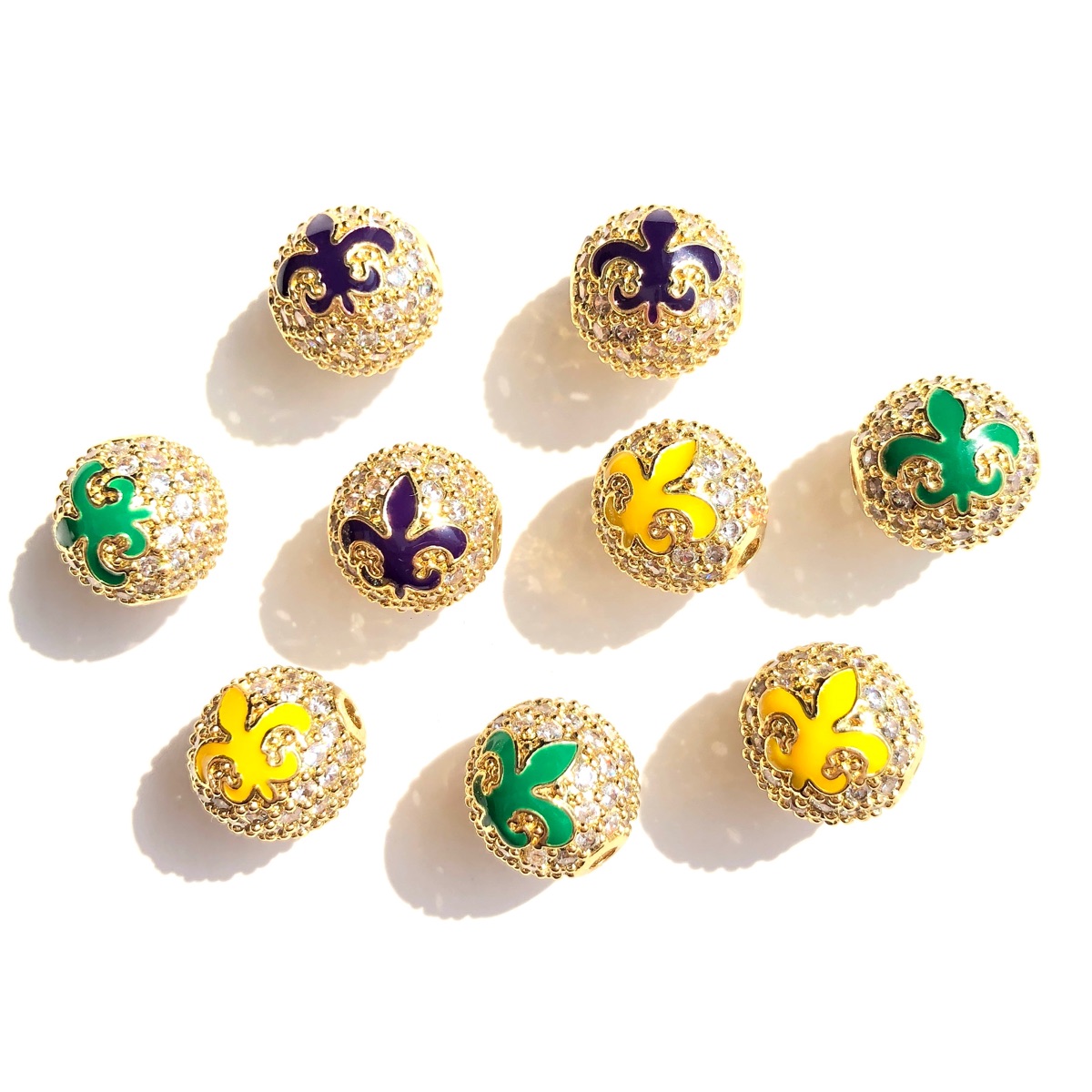 9pcs Green Yellow Purple New O - Jewelry Making New Orleans recension och pris