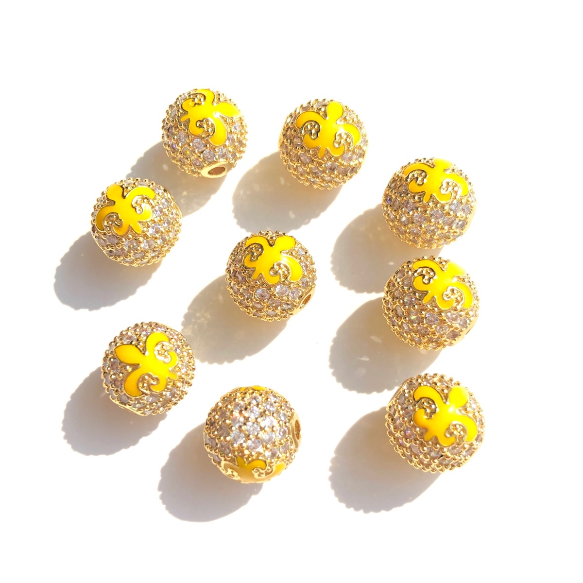 9pcs Green Yellow Purple New O - Jewelry Making New Orleans recension och pris