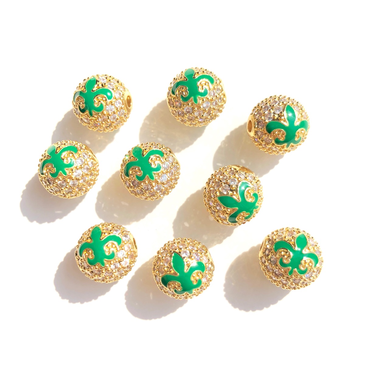 9pcs Green Yellow Purple New O - Jewelry Making New Orleans recension och pris