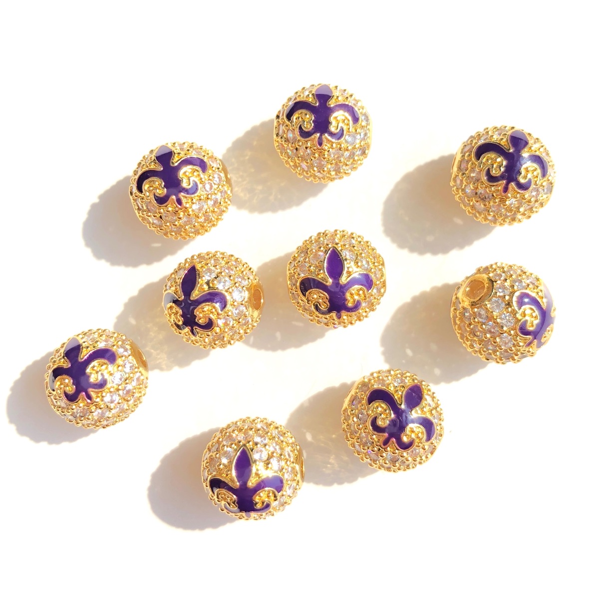 9pcs Green Yellow Purple New O - Jewelry Making New Orleans recension och pris