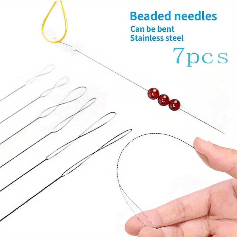 7pcs/set Stainless Steel Bead  - Beading Needle Fine recension och pris
