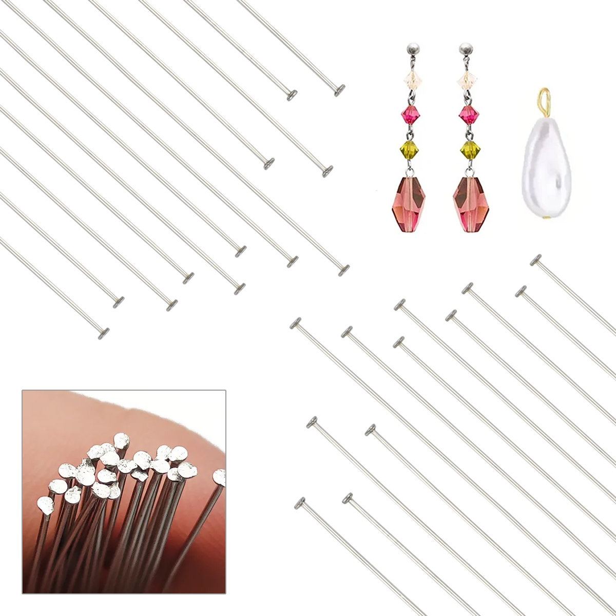 400pcs/box 35-50mm Stainless S - Beading Needle Fine recension och pris