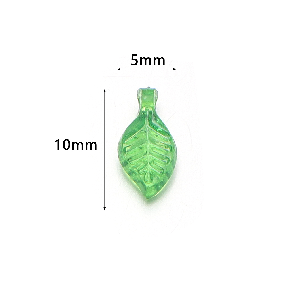 200pcs/lot Green Leaves Glass  - Jewelry Making Beginners recension och pris