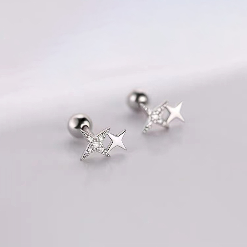 925 Silver Needle Zircon Star  - Beading Needle Fine recension och pris