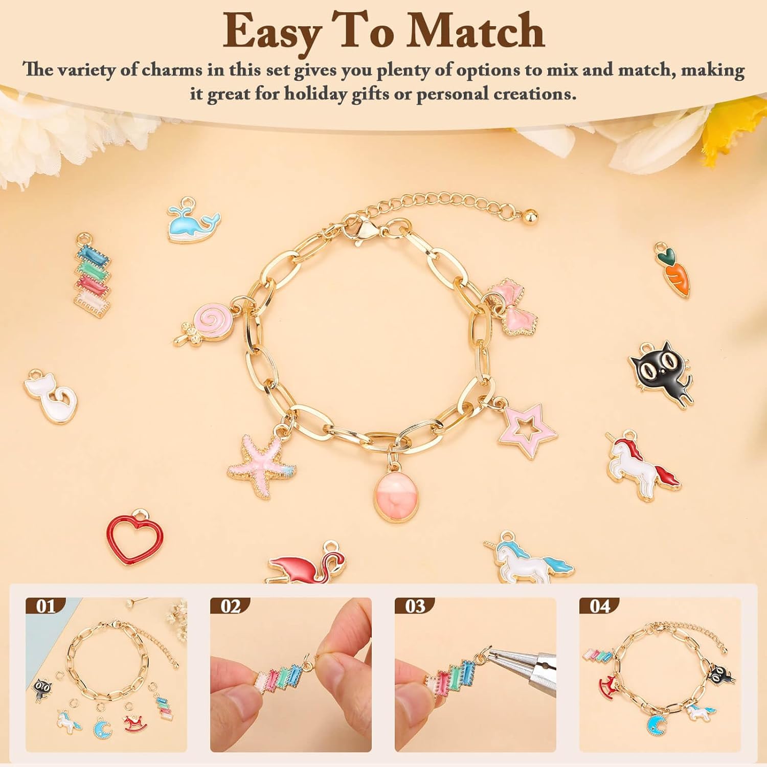 417Pcs Charm Bracelet Making K - Jewelry Making Party For Adults recension och pris
