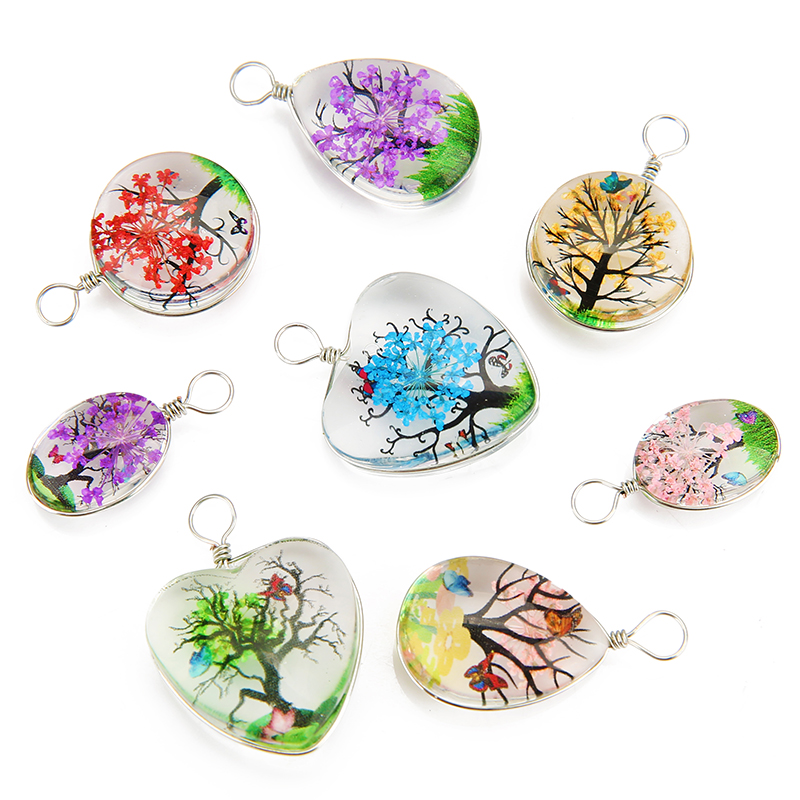 5pcs Colorful Tree Crystal Gla - Jewelry Making Beginners recension och pris