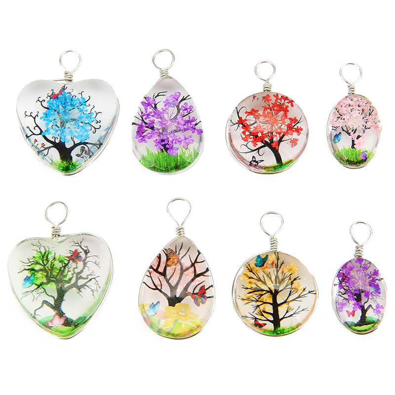 5pcs Colorful Tree Crystal Gla - Jewelry Making Beginners recension och pris