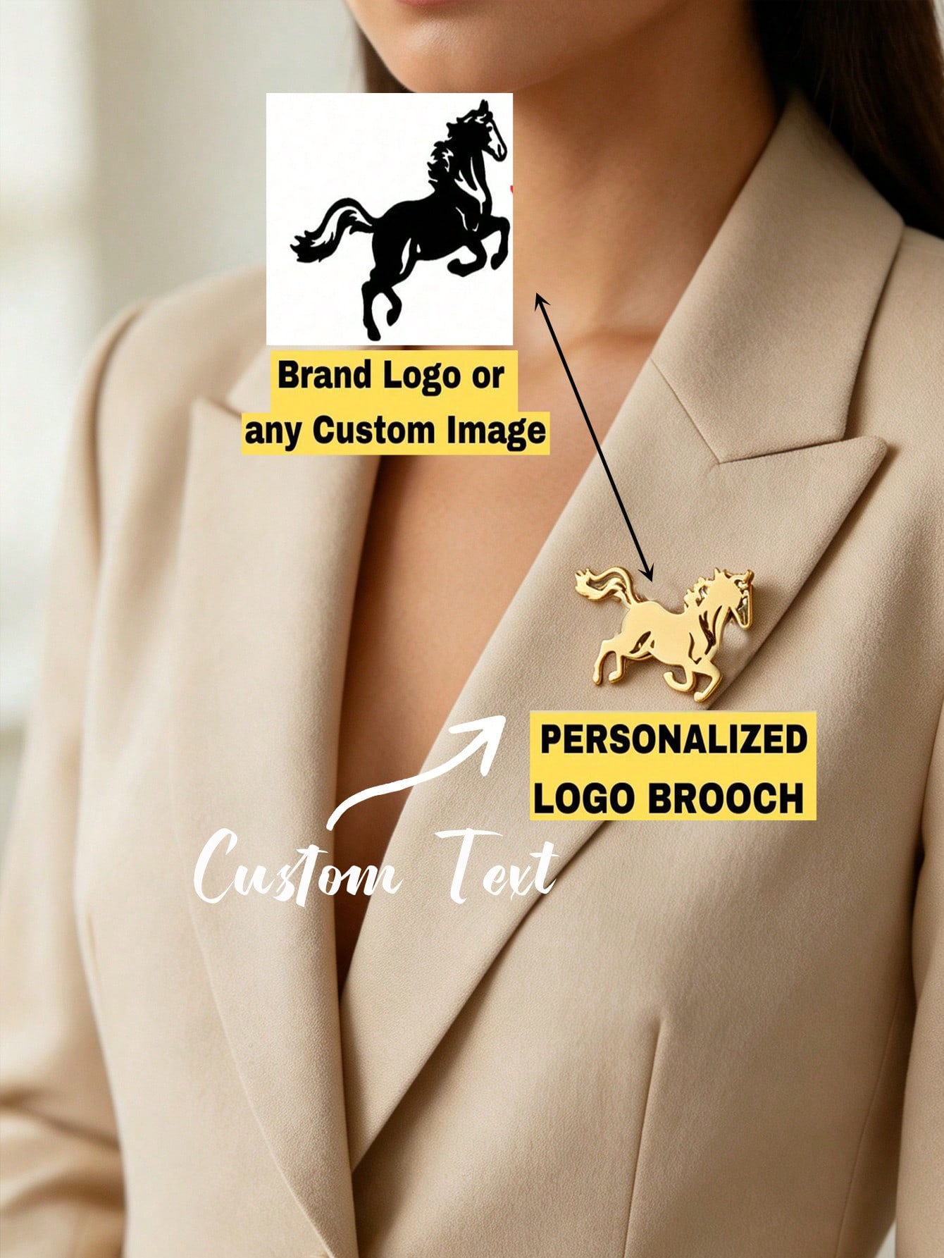 Personalized custom brooch, mo - Jewelry Making Board recension och pris