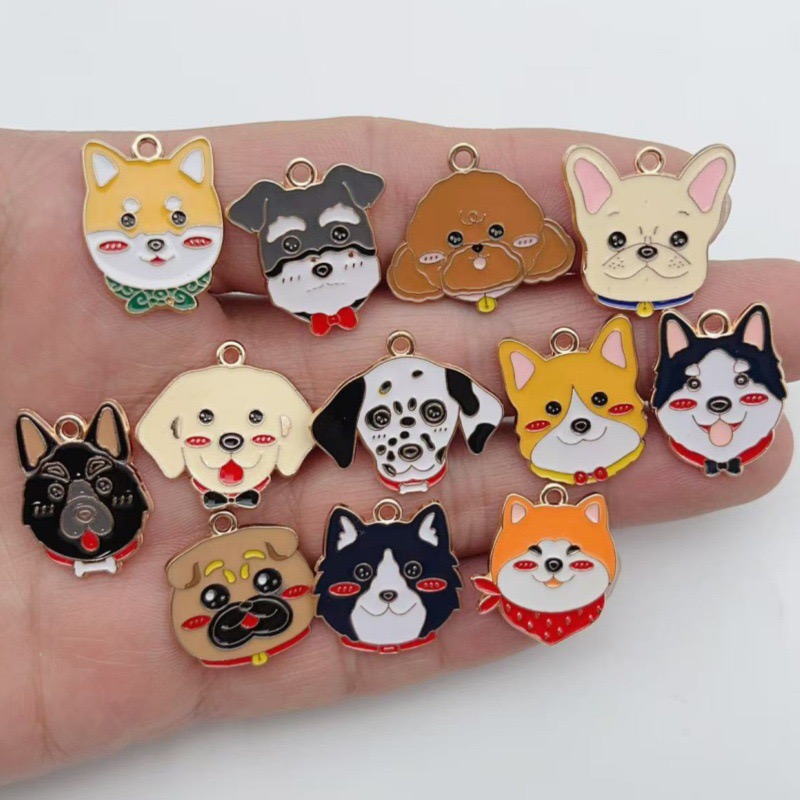 12pcs cartoon pet spotted dog  - Jewelry Making For Birthday Party recension och pris
