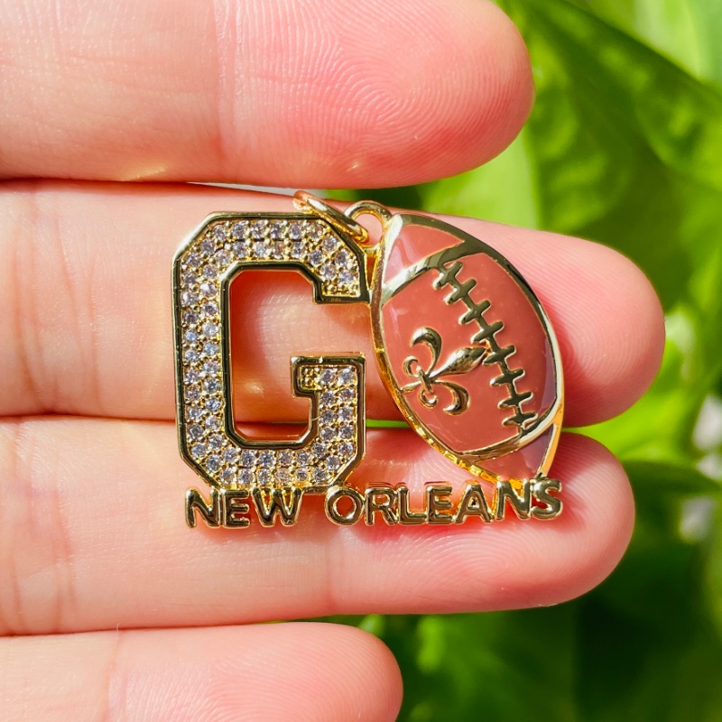 5pcs Micro Pave GO NEW ORLEANS - Jewelry Making New Orleans recension och pris