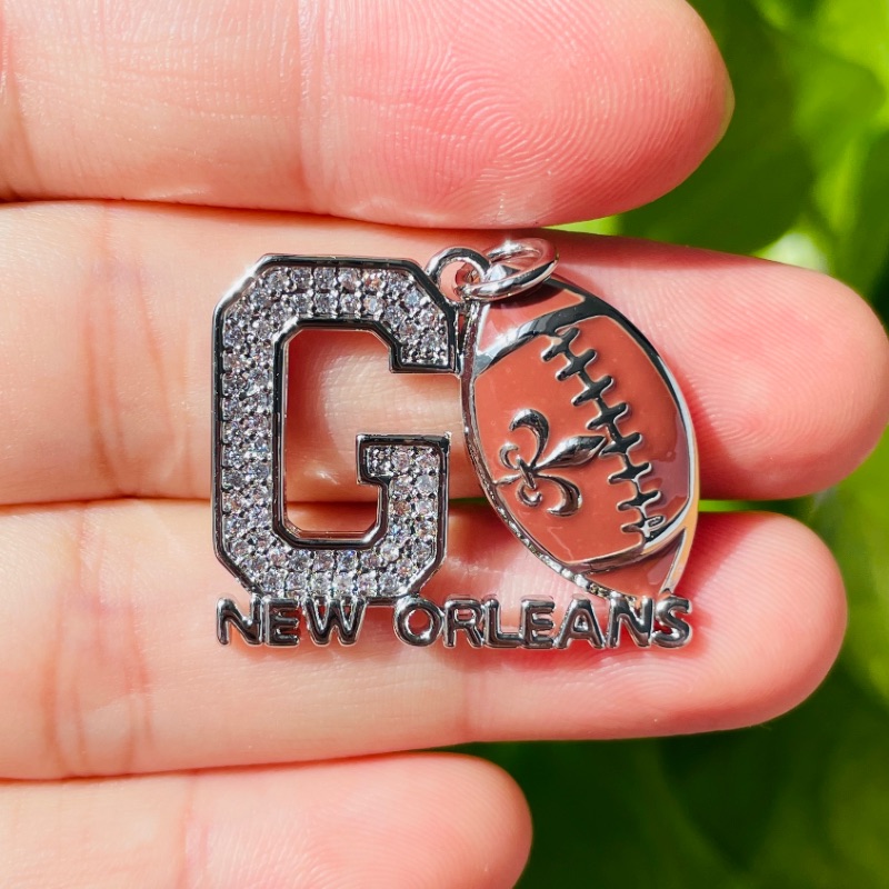 5pcs Micro Pave GO NEW ORLEANS - Jewelry Making New Orleans recension och pris