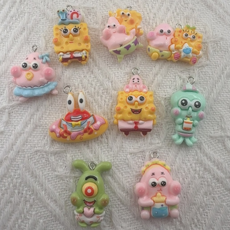 10pcs cartoon resin pendant, D - Jewelry Making For Birthday Party recension och pris