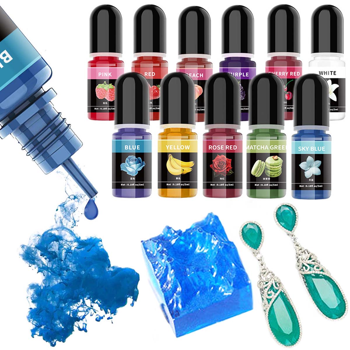 5ml/Bottle Epoxy Resin Pigment - Jewelry Making Glue recension och pris