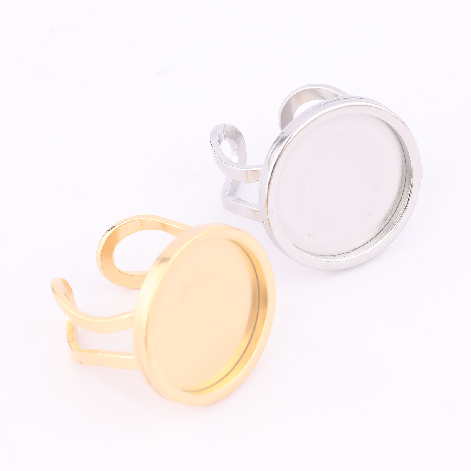 5pcs 18mm Round Cabochon Ring  - Jewelry Making Beginners recension och pris